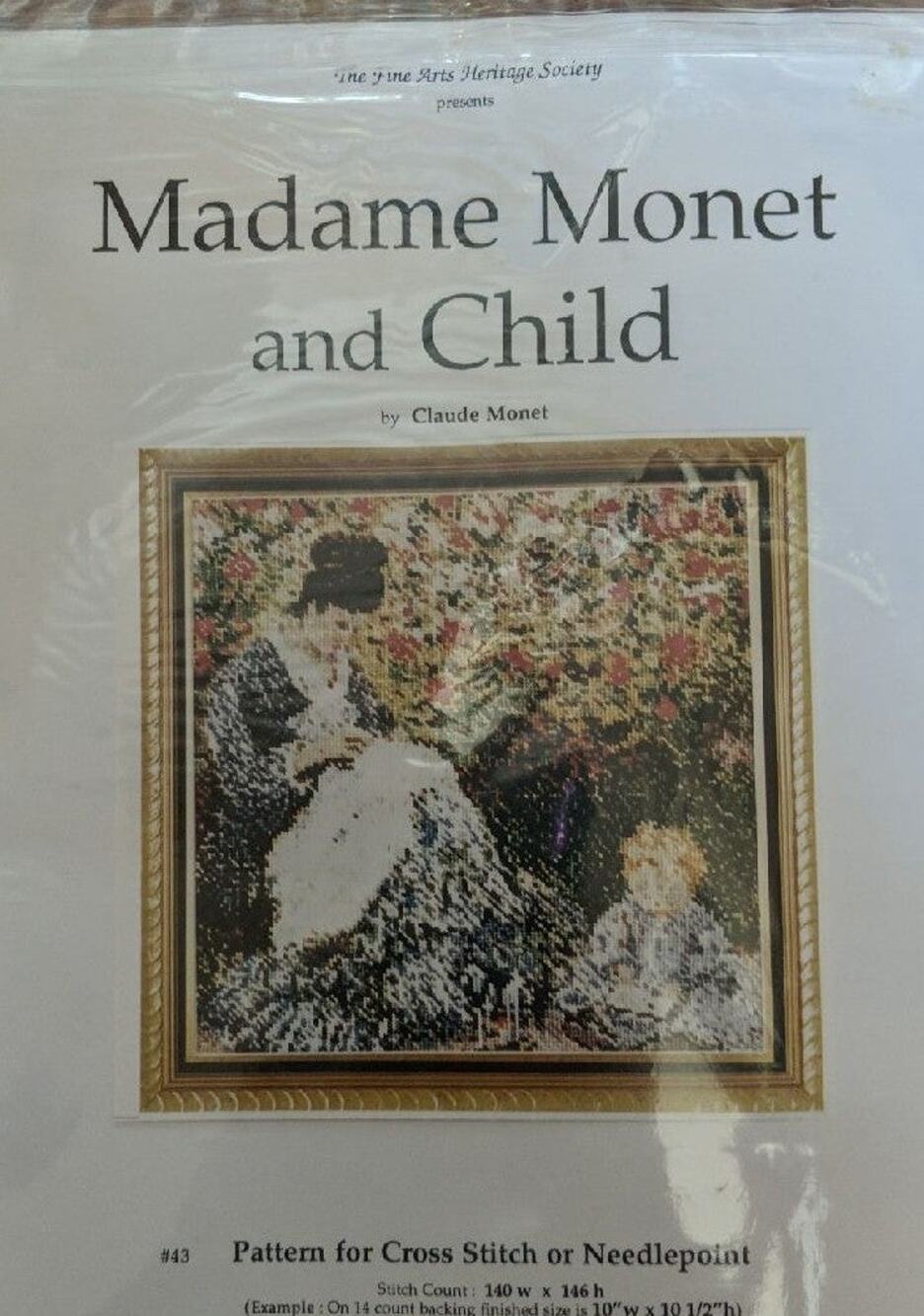 Madame Monet & Child CrossStitch Pattern